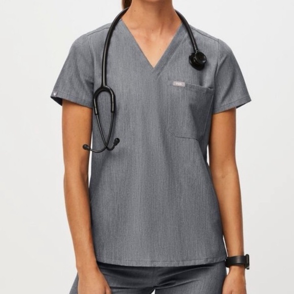 FIGS Catarina One Pocket Scrub Top Graphite Size Small - Picture 1 of 5